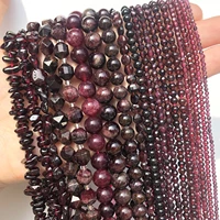 natural garnet gem stone beads irregular round faceted loose spacer waist beads for diy jewelry making bracelet handmade 15