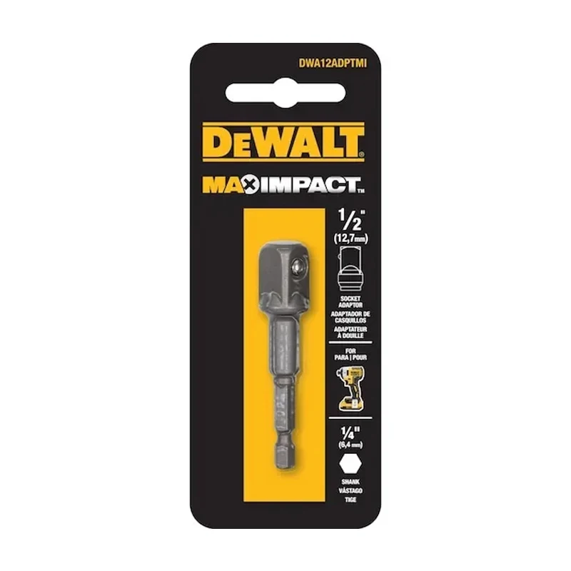 

DEWALT MAX IMPACT™ Адаптер ударной отвертки 1/4" - 1/2"