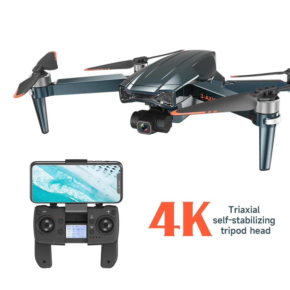 

New F186 GPS Drone Profesional with 3-axis Gimbal Camera 4K HD FPV Brushless Motor RC Helicopter Dron Toy for Children Aldult