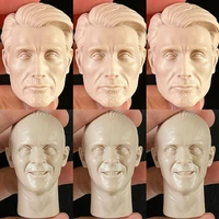 unpainted 16 hannibal lecter head carved classic thriller crime comic dual personality psychiatrist for 12 action figure model