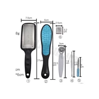 6 pcs professional pedicure kit set dead skin remover nail beauty set foot care tool