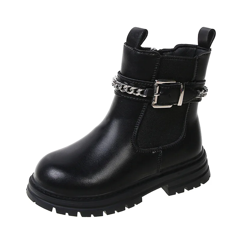 

Girls' Ankle Boots Youth Non-Slip Boots Colorful Sole Kids Winter Shoes Warm Snow Smoke Pipe Martin Boots Girls Outdoor 2023