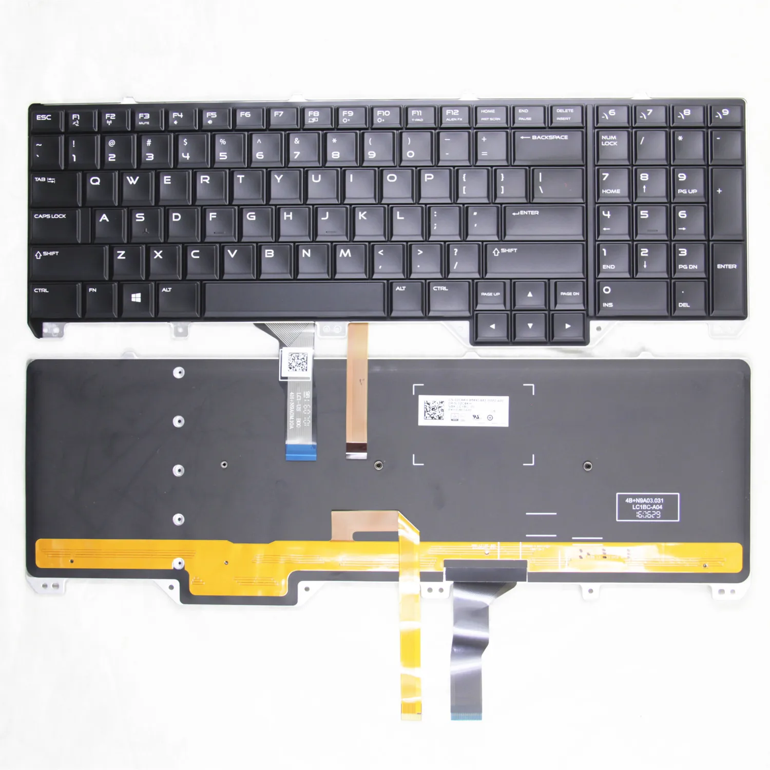 

New US Origin Keyboard For DELL Alienware 17 R1 17 R2 17 R3 P43F English Laptop Keyboard 02C6KH NSK-LC1BC 01 PK1318F1A00 backlit