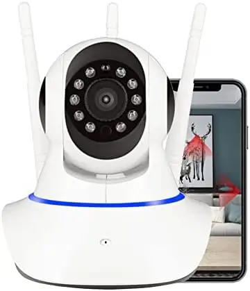 

Câmeras de vigilância de segurança sem fio Nova Câmera 3 Antenas sem fio Wifi 360° Câmera Bebê de Vigilância de Segura