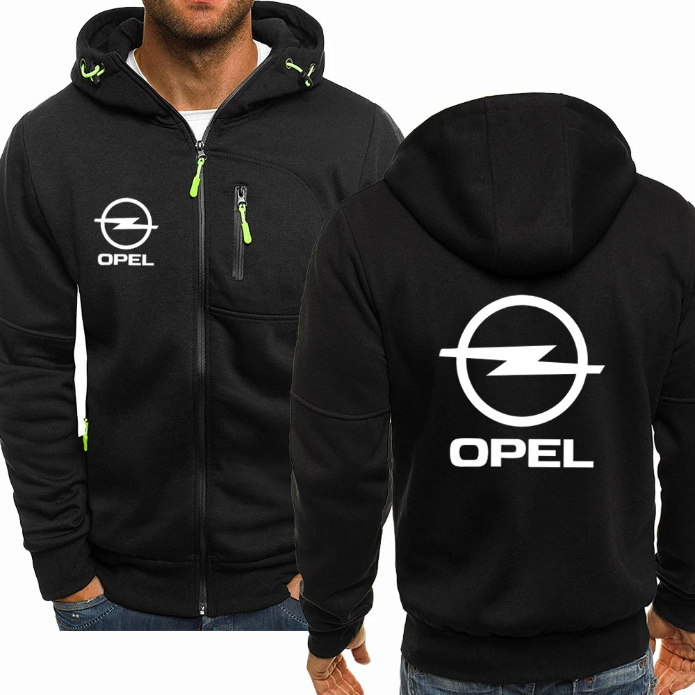 

2023 New Spring Autumn Opel Hoodied Men's Fashion Long Sleeve Zipper Cotton Hip-Hop Harajuku Hoody Casual Jacket