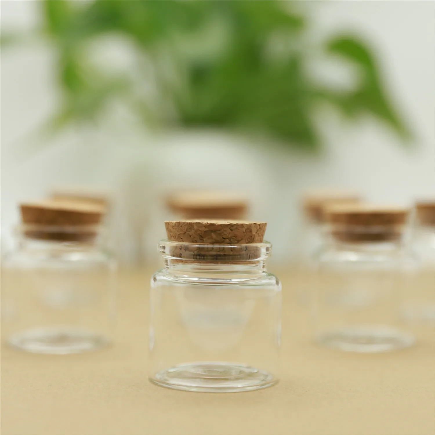 

12pcs/lot 47*50mm 50ml Cork Stopper Glass Bottles Spicy Storage Jar Bottle Containers Glass spice storage Jars Vials DIY Craft