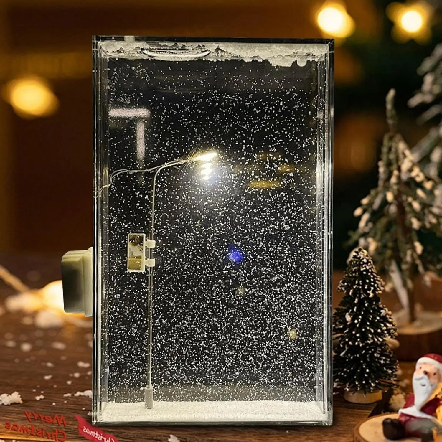DIY снежная сцена ночник ручной работы Рождественский комплект освещения снежный
