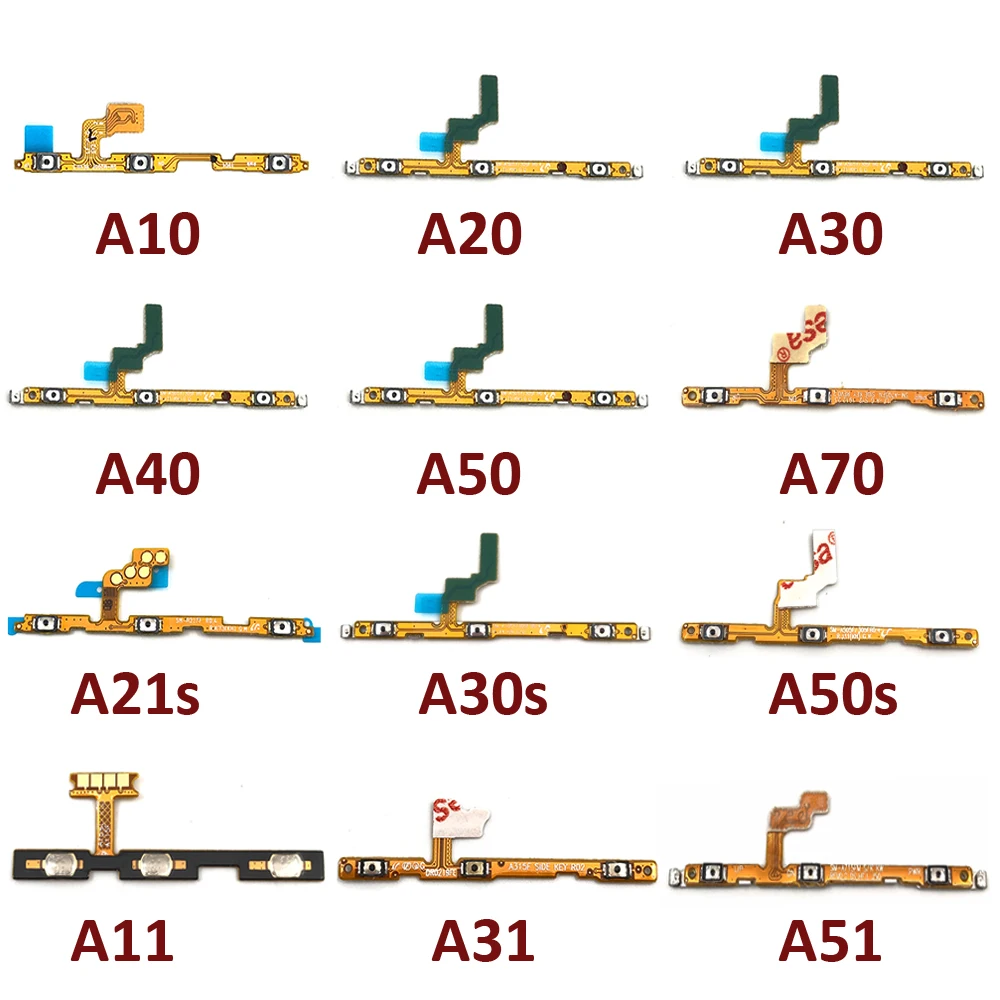 

20 шт., кнопка включения и выключения питания, гибкий кабель для Samsung A10 A20 A30 A50 A70 A01 A11 A10s A21s A20s A21s A30s A51 A31 A50s