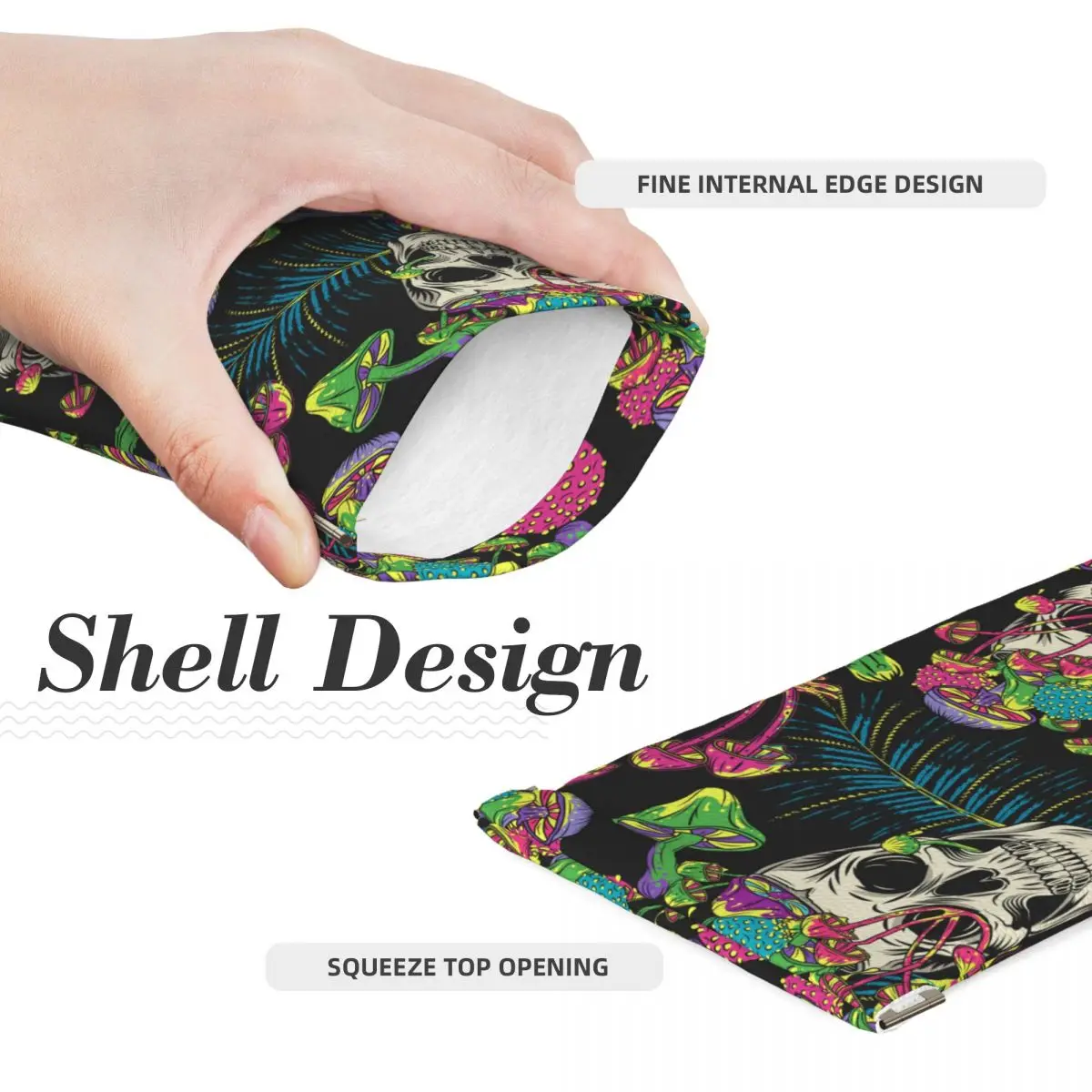 Футляр для солнцезащитных очков сумасшедший череп волшебные грибы хиппи футляр