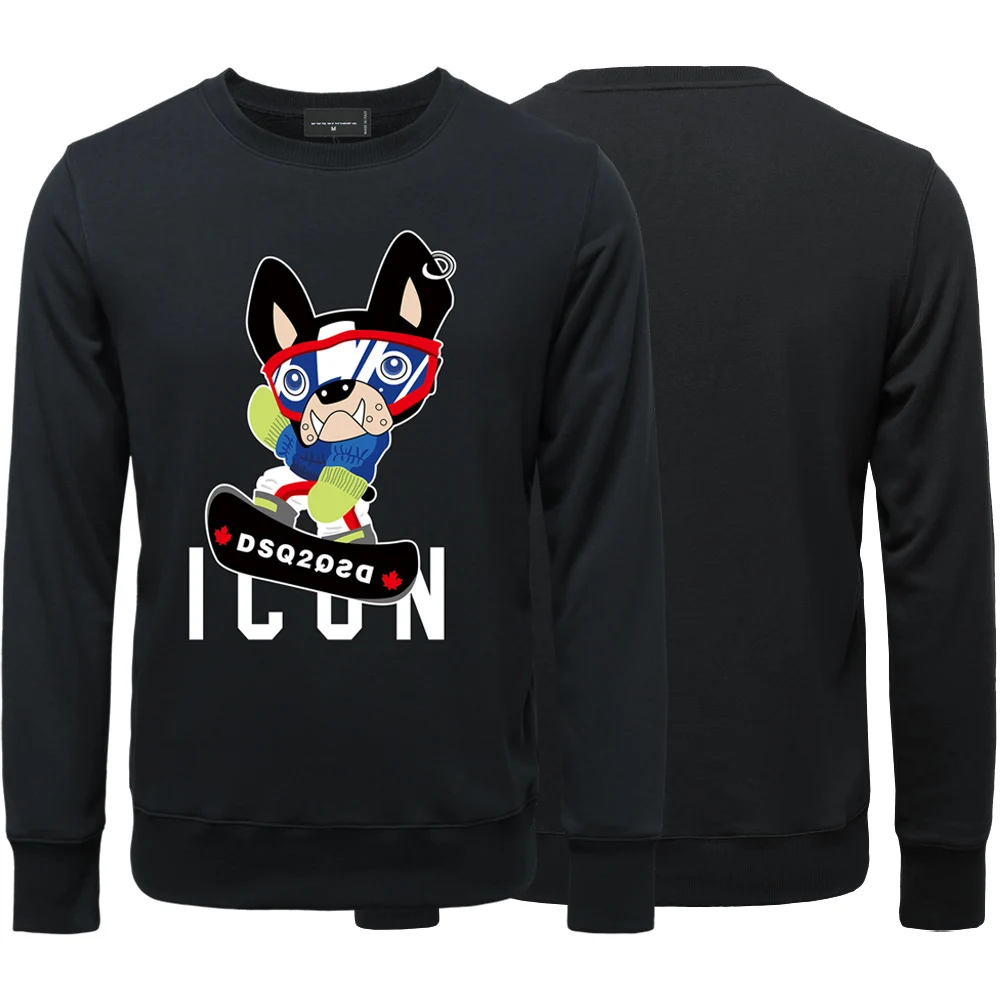 Мужская осенне-зимняя хлопковая толстовка бренда DSQ2 мужской повседневный