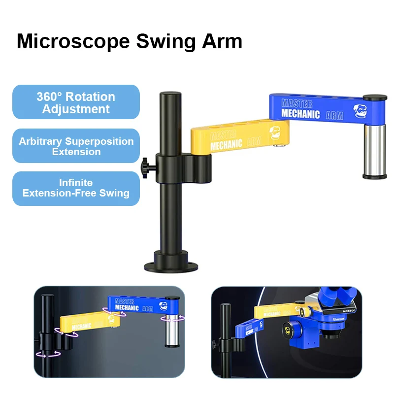 MECHANIC M2 M3 Кронштейн поворотного рычага для микроскопа Универсальное расширение