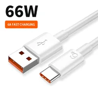 500pcs/lot 6A 65W White Fast Quick Charging Type c USB C Data Sync Charger Cable For Samsung Galaxy s8 s10 s20 s21 htc lg pc