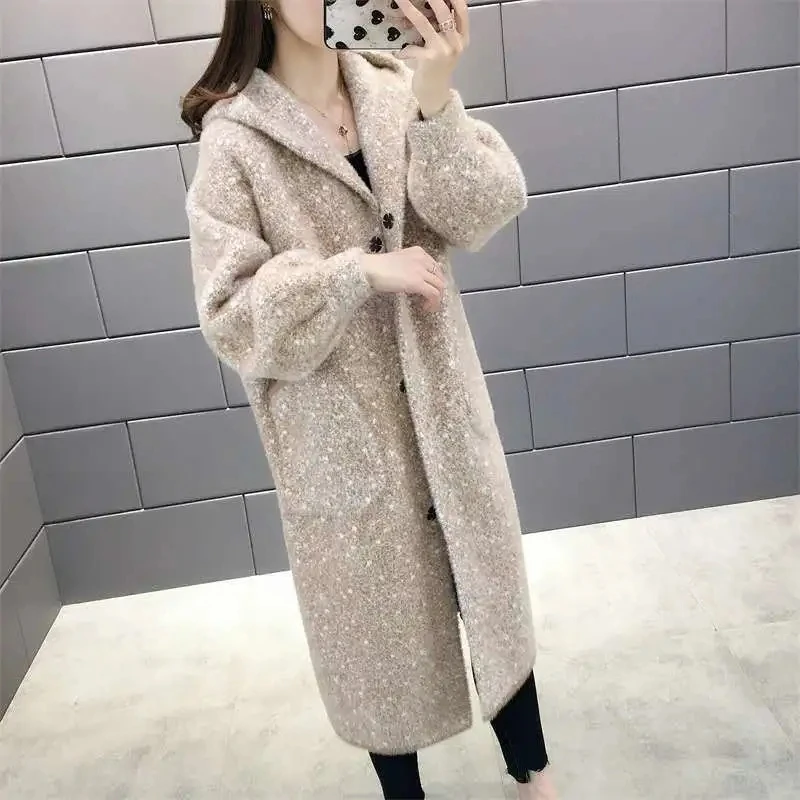 Высококачественная бархатная норковая куртка женское осенне-зимнее пальто