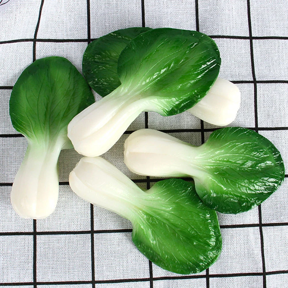 

2 Pcs Ingredients Lifelike Little Cabbage Artificial Green Vegetable Model Decor Ornaments Models Pvc Simulation Chinese