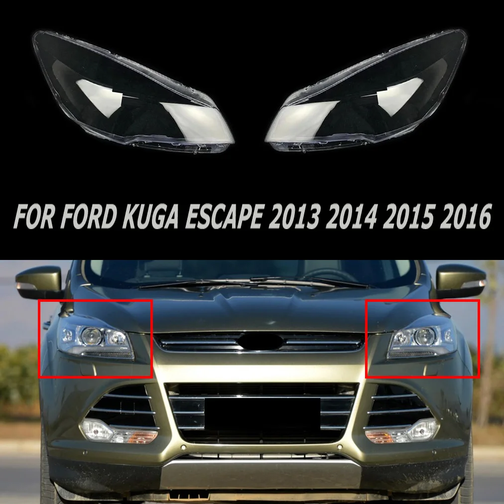 

Прозрачный чехол для автомобиля, подходит для Ford Kuga Escape 2013 2014 2015 2016, внешняя крышка фары, аксессуары, сменный абажур, объектив