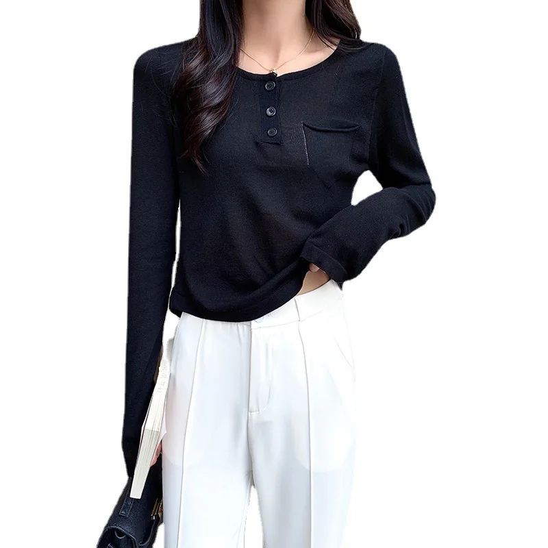 

Женский осенне-зимний свитер с длинным рукавом