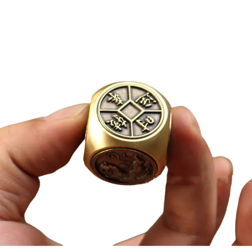 Латунная шестиугольная ручка кубика Рубика для декомпрессии рукоделие из чистой