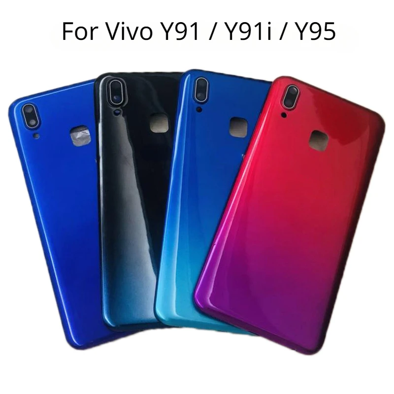 

New Back Cover For Vivo Y91 Y91i Y95 Battery Cover+Middle Frame Rear Door Housing Case with Camera lens+Side Button