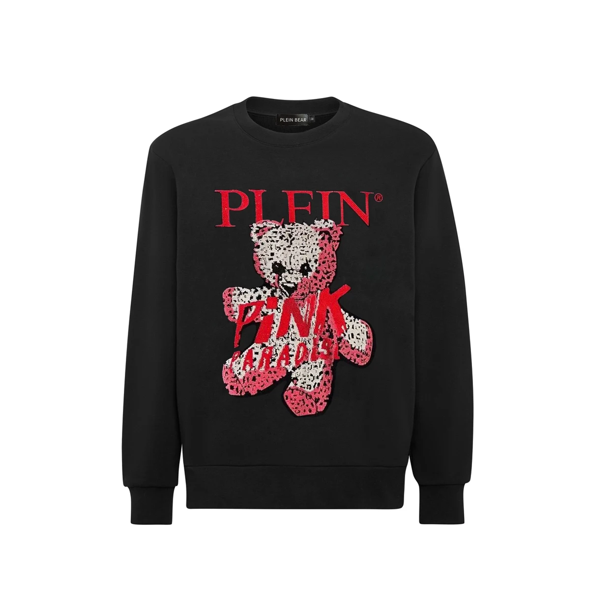 PLEIN PiNK PARADISE SWEATSHIRT ROUNDNECK Teddy Bear Mens Warm Thick Sweatshirts Hip-Hop Pullover Rhinestone Luxury Men's Hoodies