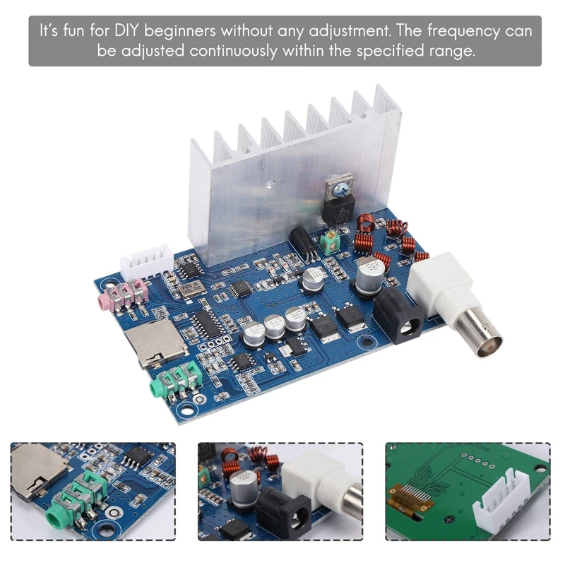 Собранный FM-трансмиттер 0 5 Вт-7 Вт радиостанция PLL стерео цифровая частота + ЖК