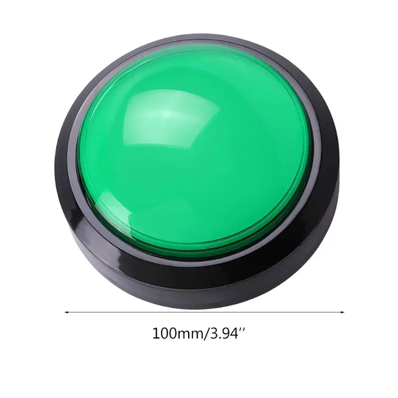 100mm Big Round Push Button LED Illuminated with Microswitch for DIY Arcade 12V Large Dome Light Switch images - 6