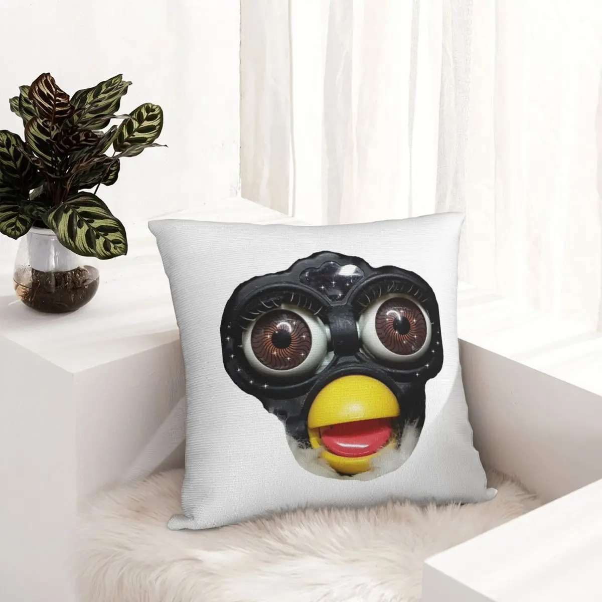 Фото Квадратная наволочка Furby Face, наволочка, наволочка для дома, спальни, автомобиля №3