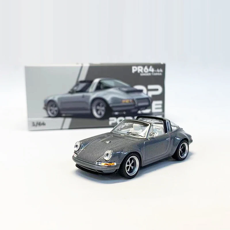 POPRACE 1:64 Модель автомобиля POS Singer Targa Alloy Литая коллекция автомобилей - Металл Серый