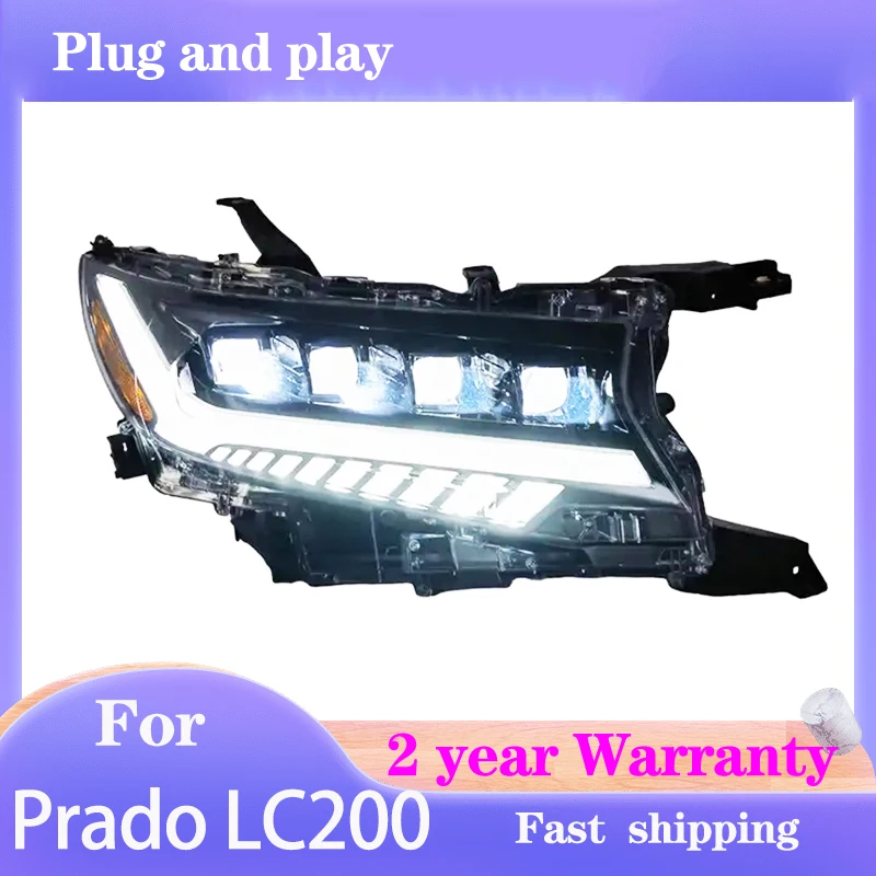 Автомобильный Стайлинг для Toyota Prado Head светильник 2018-2022 передняя фара LC200 DRL