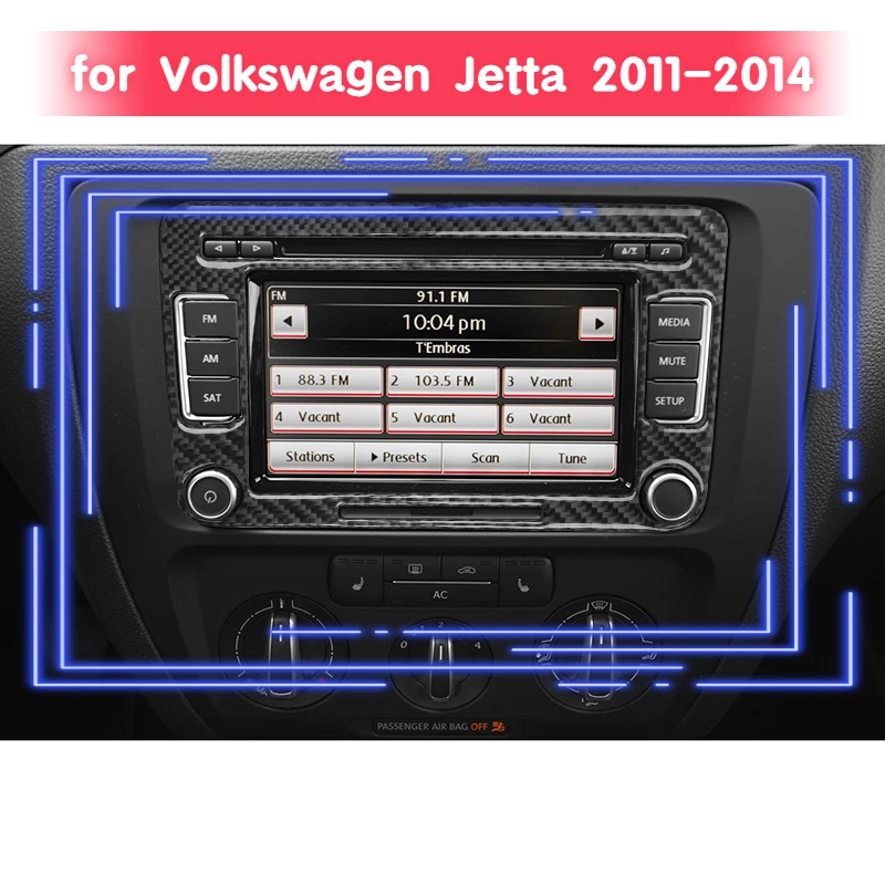 

Genuine carbon fiber car stickers, center console, car doors, car styling interior trim suitable for Volkswagen Jetta 2011-2014
