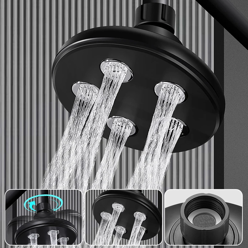 

High Pressure Mini Rainfall Shower Head Rainshower Water Saving Magic Water Flow Rainfall Shower Head Bathroom Accessories