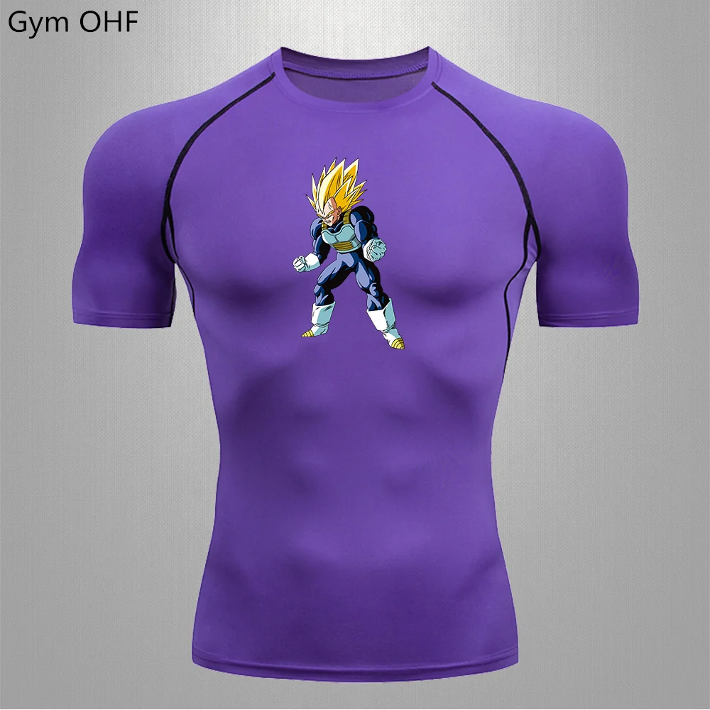 Фото Dragon Ball аниме компрессионная футболка для бега спортивная рубашка тренажерный зал фитнес толстовка мужской спортивный костюм для бега Homme спортивная футболка топ №5