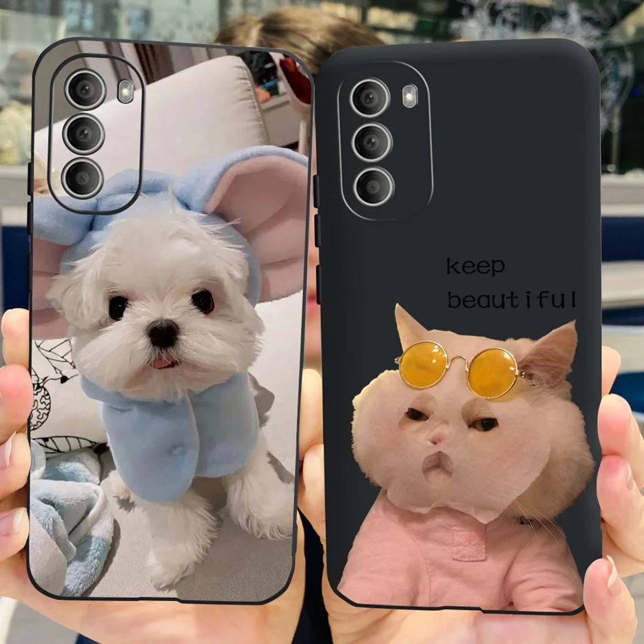 Для Motorola Moto G51 5G Чехол XT2171-2 Модный окрашенный чехол 6 8 дюйма Мягкие силиконовые