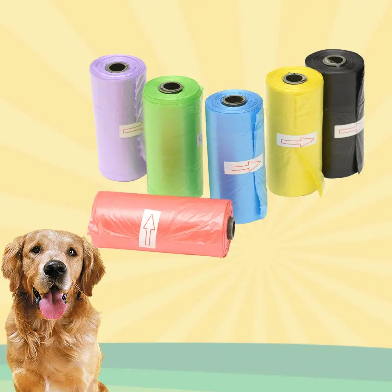 

15pcs Dog Cat Poop Bag Degradable Pet Garbage Bag Suitable for All Pets Outdoor Home Cleaning Bag Random Color