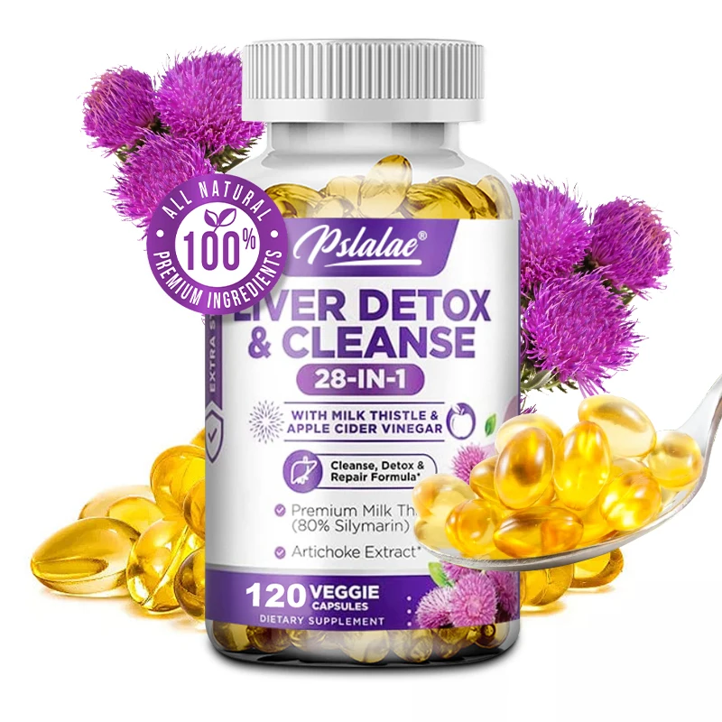 

28-in-1 Liver Cleanse Detox & Repair Fatty Liver Formula with Artichoke, Dandelion, Apple Cider Vinegar, Liver Health Support