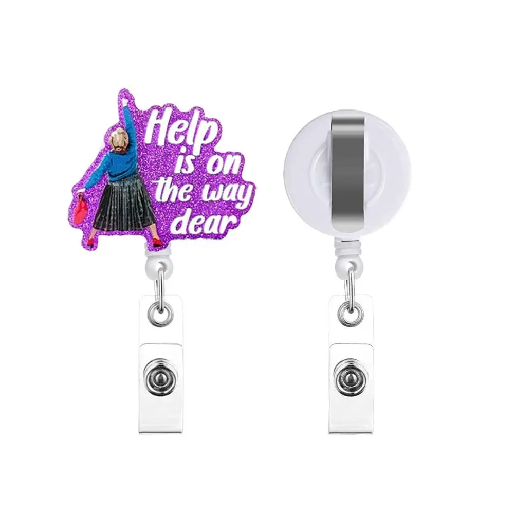 Допомощь в пути дорогая выдвижная катушка для бейджа блестящий выдвижной
