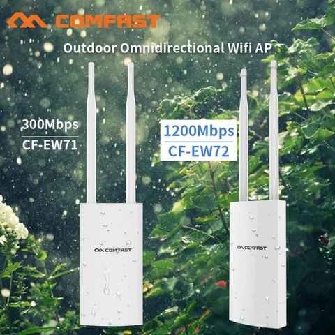 Comfast 300 Mbps-1200Mbps Беспроводной Wi-Fi ретранслятор открытый 2,4 и 5,8 ГГц Высокая мощность водонепроницаемый уличный расширитель Wifi маршрутизатор Антенна AP