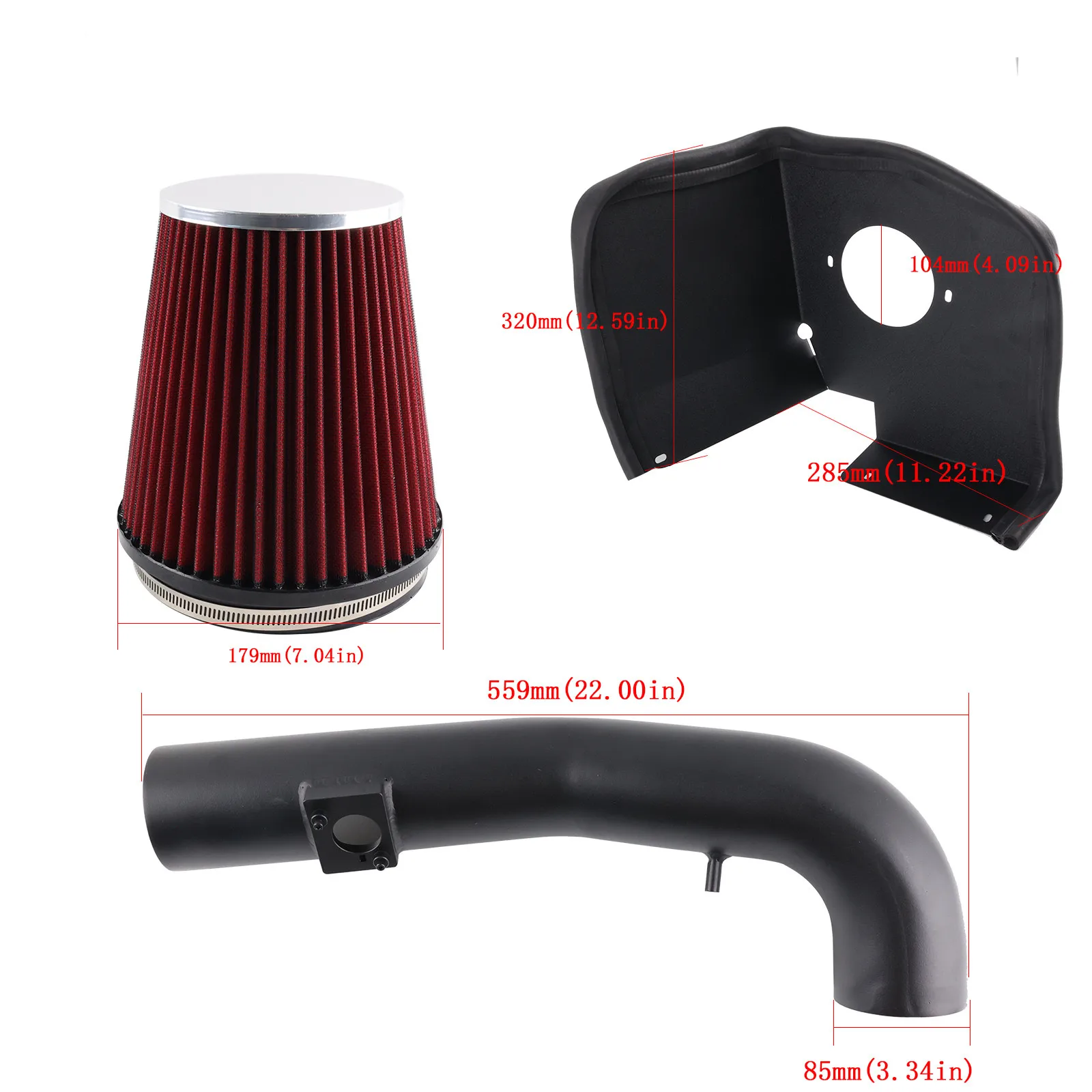 Фото Для Chevrolet GMC Silverado Cadillac Escalade GMC Sierra 1500 Denali Yukon система впуска холодного воздуха теплозащитный экран воздушный фильтр №2