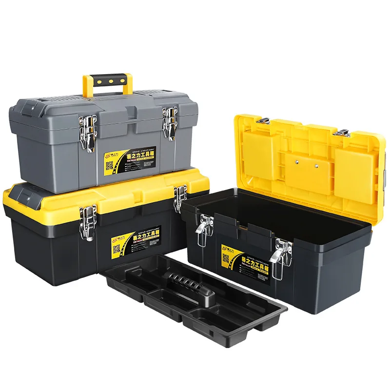 

Garage Plastic Tool Box Handle Electrician Portable Waterproof Complete Tool Case Organizers Caja Herramientas Tool Storage XR50