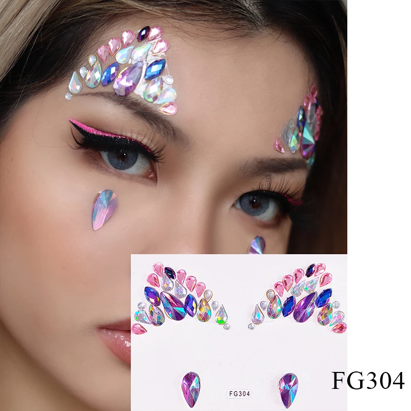 

Crystal Tattoo Sticker Drill Stickers Eyes Sticker Face Stickers Diamond Masquerade Temporary Tattoo Party Music Festival Decor