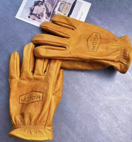 

Мотоциклетные перчатки в стиле ретро, матовые первослойные мужские и женские мотоциклетные износостойкие теплые походные перчатки из воловьей кожи