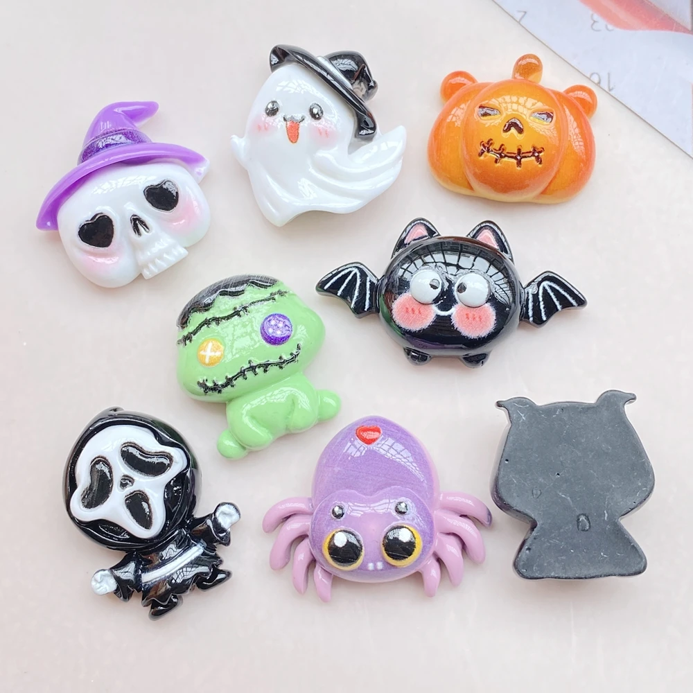 8 шт. новые милые резиновые Мультяшные призраки на Хэллоуин тыквы серия пауков