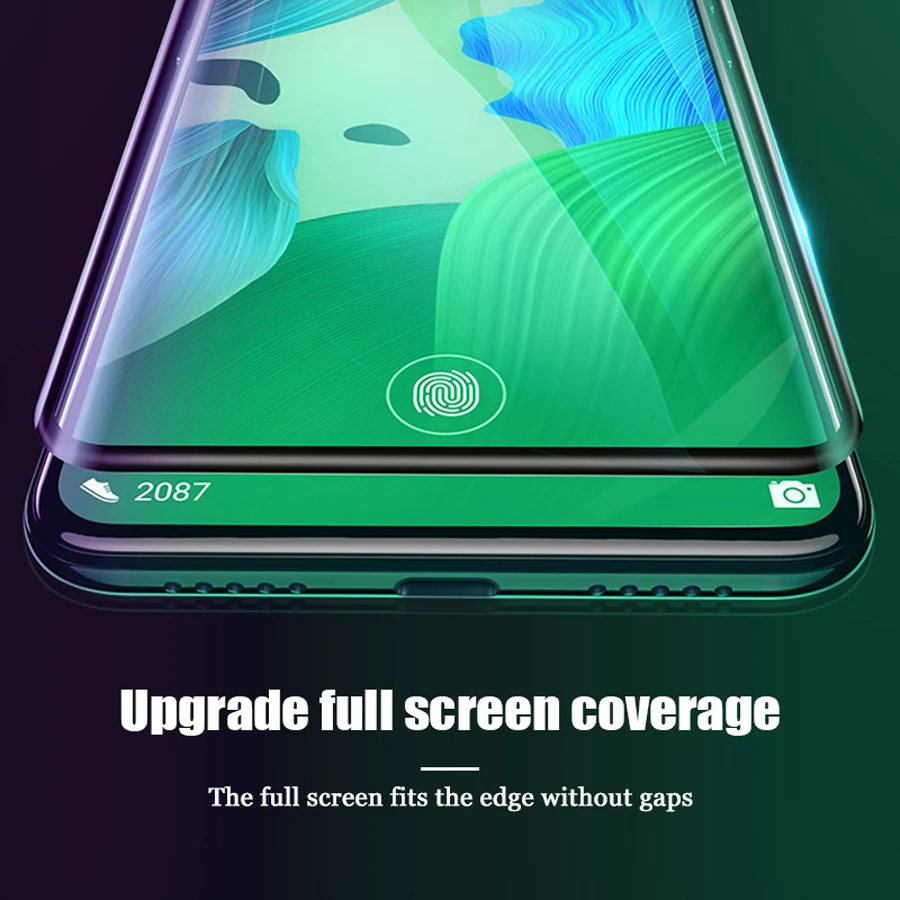 Стекло с полным покрытием для Huawei P30 Lite P40 P20 Pro P50 Защитная пленка экрана P Smart Z 2019 2020