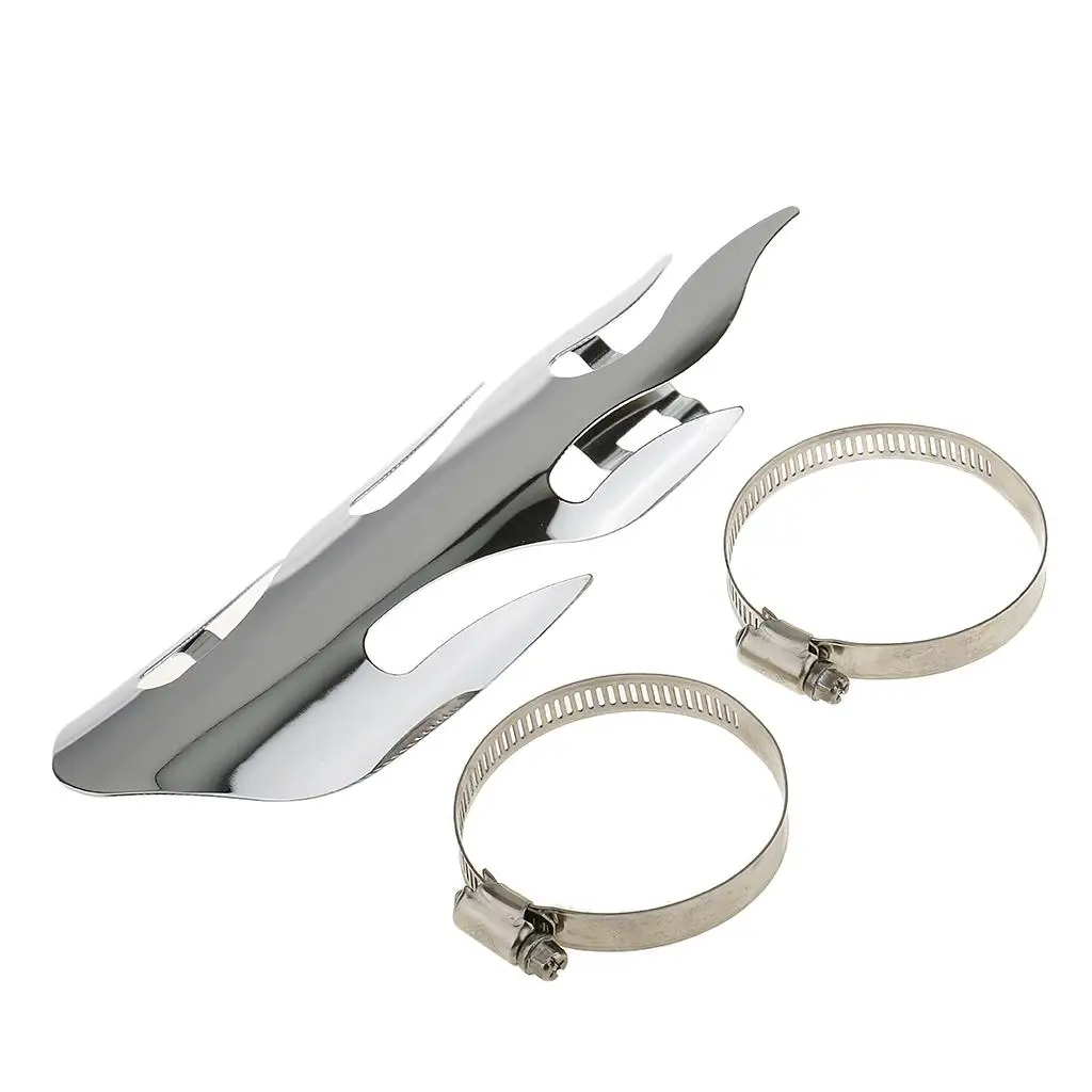 

Universal Exhaust Heat Shield, Motorcycle Motorbike Muffler Silencer Pipe Heat