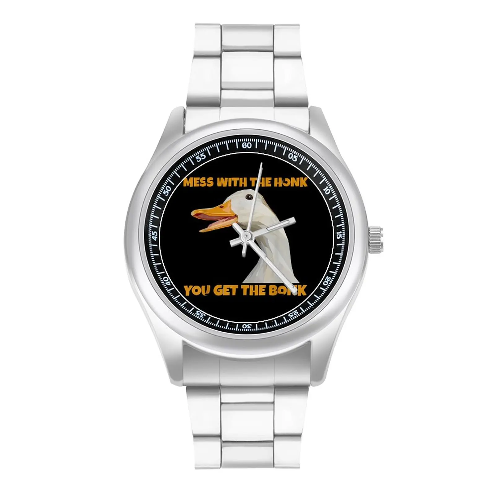 

Honk Goose Easily Distracted By Ducks Quartz Watch Untitled Goose Game Steel Photo Wrist Watch Girl Business Vintage Wristwatch