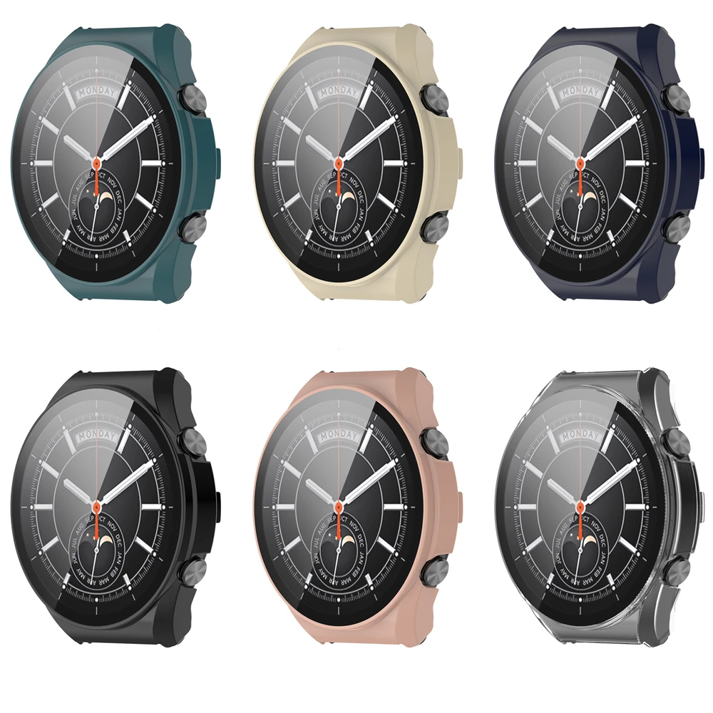 Фото Рамка для Xiaomi Watch S1, высококачественный чехол и протектор экрана из закаленного стекла, тонкие защитные аксессуары из поликарбоната №2