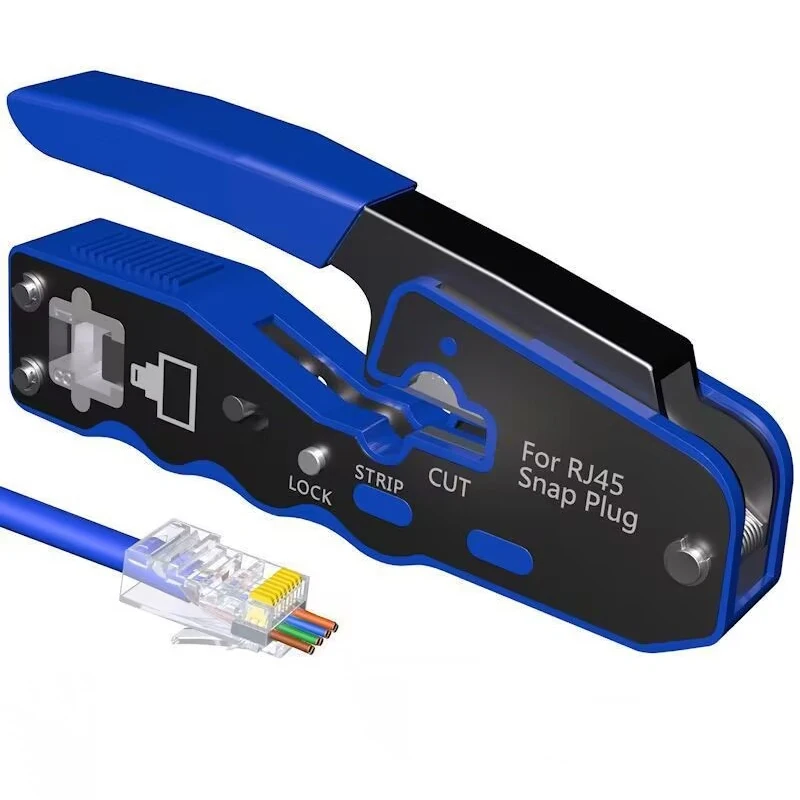 

Обжимной инструмент Rj45 Cat5 Cat6 Cat7, обжимной инструмент, проходной резак через модульный соединительный кабель EZ, обжимной инструмент