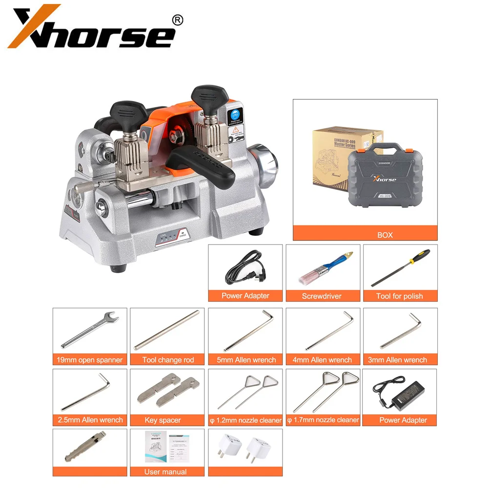 Машина для резки ключей Xhorse Condor XC-009 XC009 с аккумулятором односторонних и