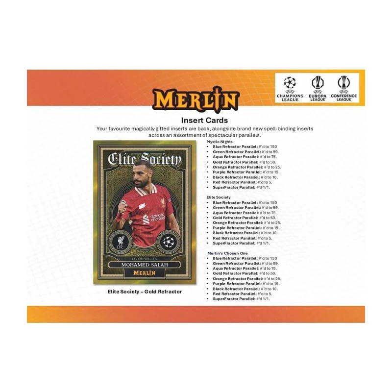 Фото 2024 25 Topps Merlin UEFA Club Competitions Blaster Box Официальные коллекционные игровые карточки для обмена №5