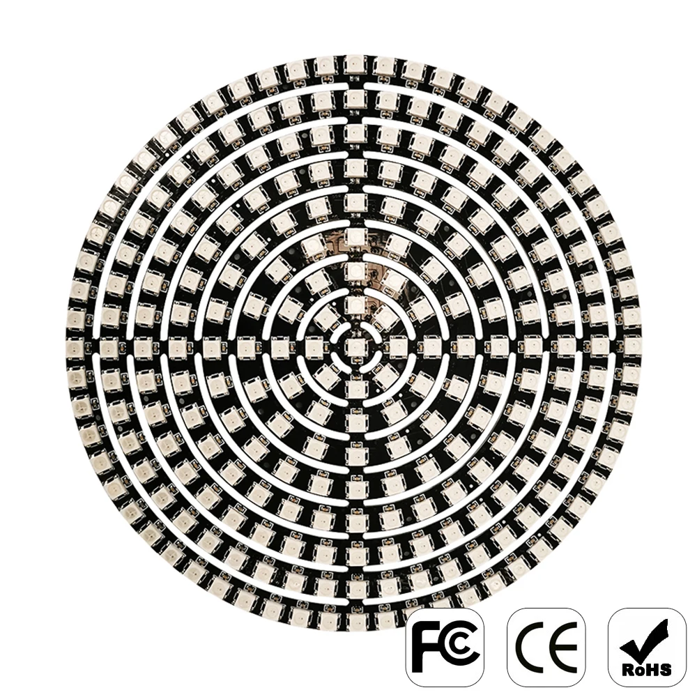 Светодиодное кольцо RGB WS2812B, 5 в постоянного тока, индивидуально адресуемое, 3Pin WS2812 круглый модуль 5050, встроенный пиксель 1 8 16 24 35 45 60 88 93 148 241 Светодиодное кольцо RGB WS2812B, 5 в постоянного тока, индивидуально адресуемое, 3Pin WS2812 круглый модуль 5050, встроенный пиксель 1 8 16 24 35 45 60 88 93 148 241
