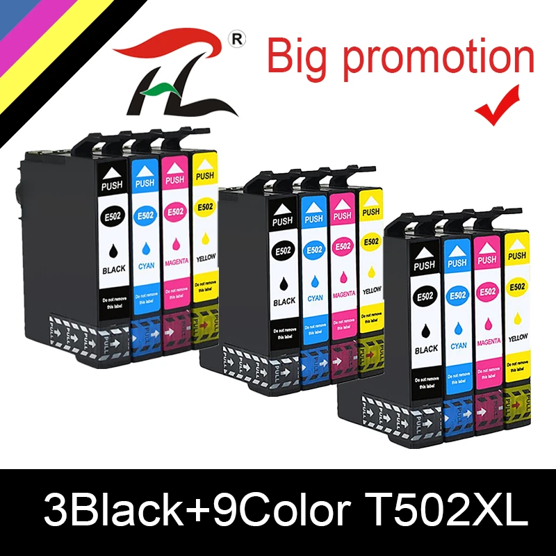 

HTL Compatible Ink Cartridge 502XL T502 T502XL for Epson Expression Home XP-5100 XP-5105 WorkForce WF-2860DWF WF-2865DWF